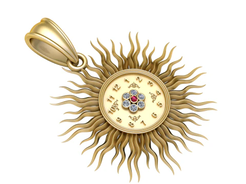 Liontin muka jam Model Cetak 3D