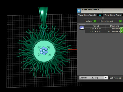 Clock face pendant 3D Print Model