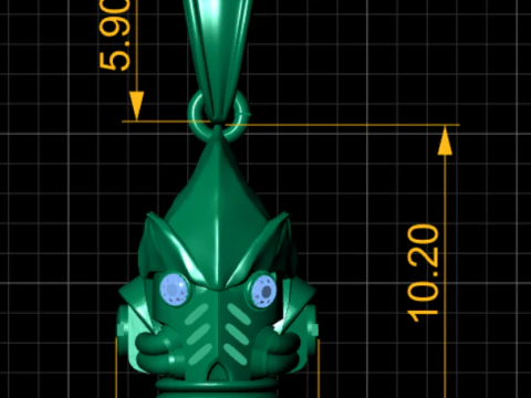 Cyberpunk pendant 3D Print Model