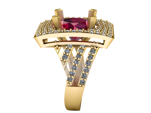 Ruby engagement ring Model do druku 3D
