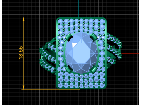 Ruby engagement ring Model do druku 3D