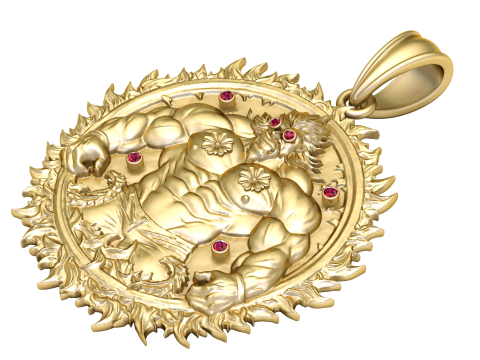Gold power pendant 3D Print Model