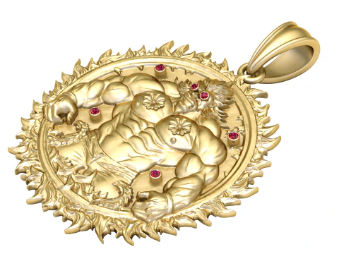 Pingente de poder de ouro Modelo de Impressão 3D