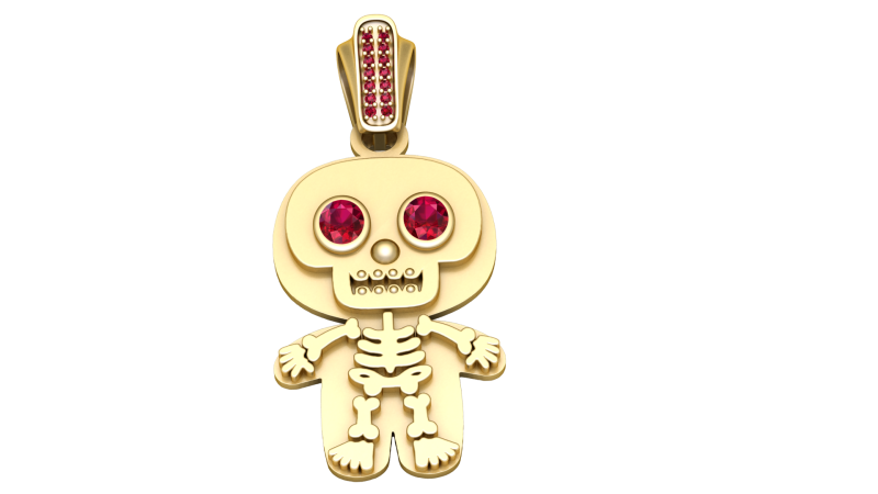 Cartoon skull jewelry Modelo de impresión 3D .c4d .max .obj .3ds .fbx .stl .blend