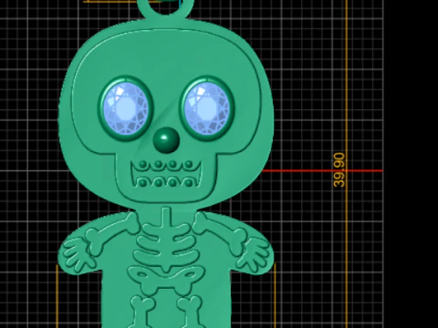 Cartoon skull jewelry 3D Print Model