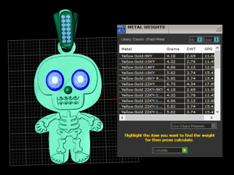 Cartoon skull jewelry Modelo de impresión 3D