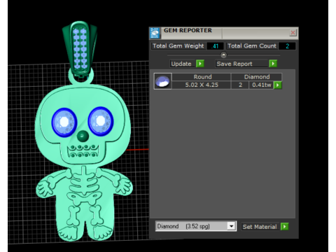 Cartoon skull jewelry Modelo de impresión 3D