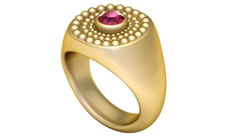 Gemstone statement ring 3D Принт Модель .c4d .max .obj .3ds .fbx .stl .blend