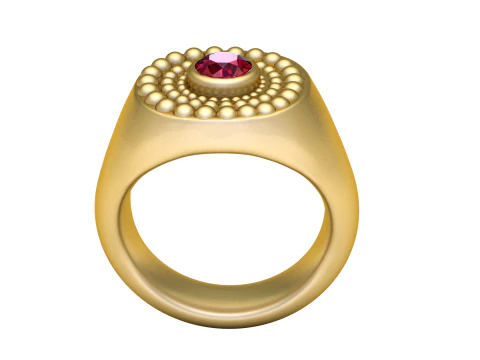 Gemstone statement ring 3D Print Model