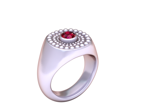 Gemstone statement ring 3D Принт Модель