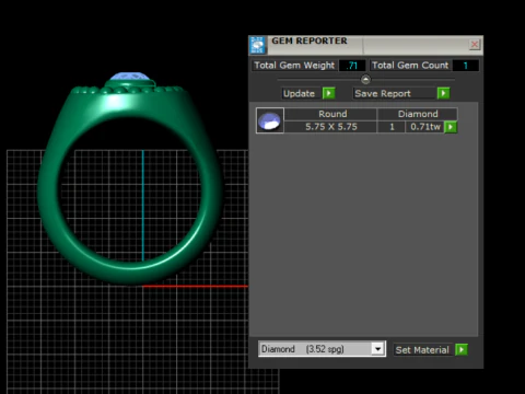 Gemstone statement ring 3D Print Model