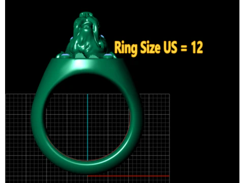 Dog head ring 3D Print Model