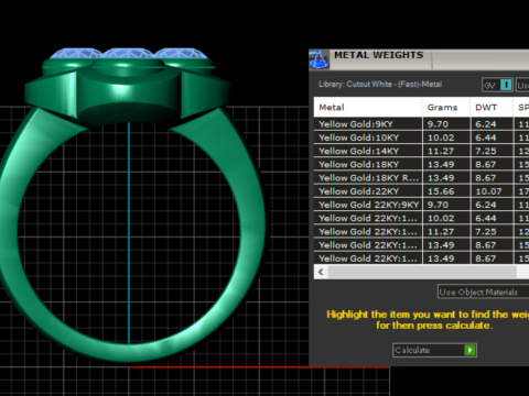 Clover diamond ring 3D प्रिंट मॉडल
