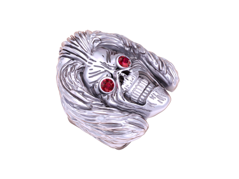 Gold skull ring Modello di stampa 3D