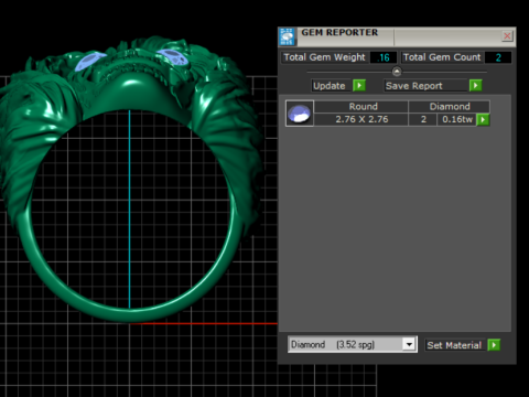 Gold skull ring Modello di stampa 3D