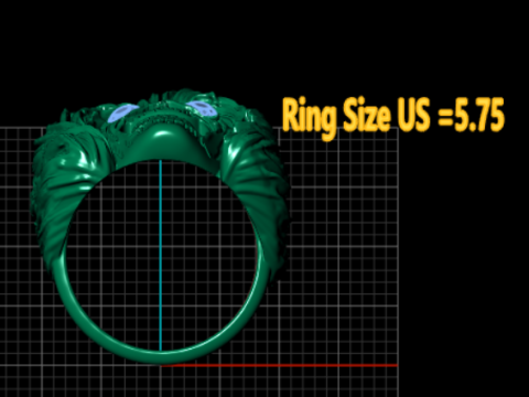 Gold skull ring Modello di stampa 3D