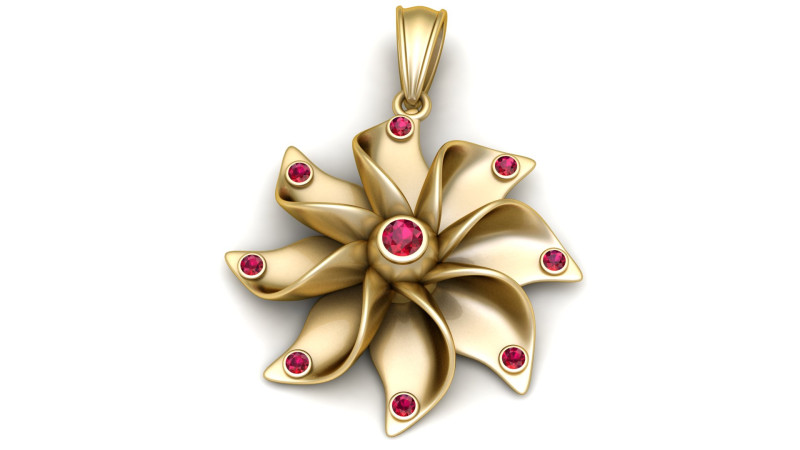 Floral pendant 3D Принт Модель .c4d .max .obj .3ds .fbx .stl .blend