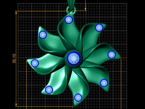 Floral pendant 3D Принт Модель