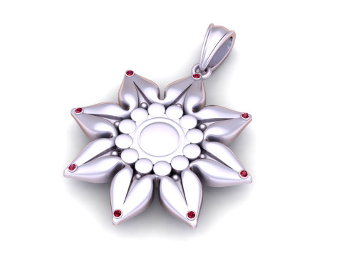 Floral star pendant 3D 프린트 모델