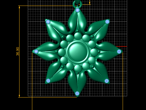 Floral star pendant 3D 프린트 모델