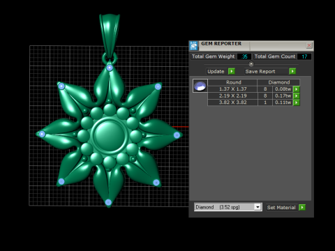 Floral star pendant 3D 프린트 모델