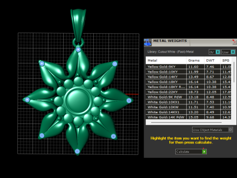 Floral star pendant 3D 프린트 모델