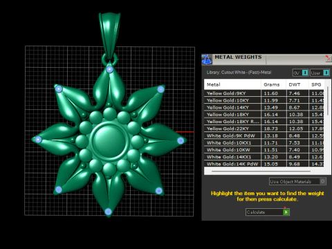 Floral star pendant 3D Print Model