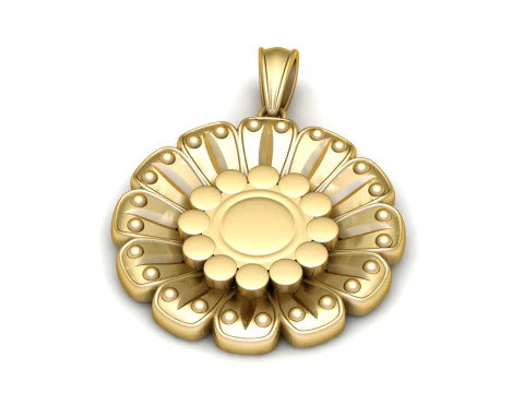 Elegant flower jewelry 3D Print Model
