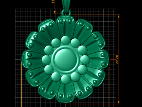 Elegant flower jewelry 3D Print Model