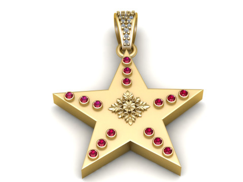 Star Pendant Modello di stampa 3D