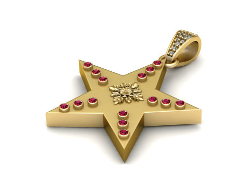 Star Pendant Modelo de Impressão 3D