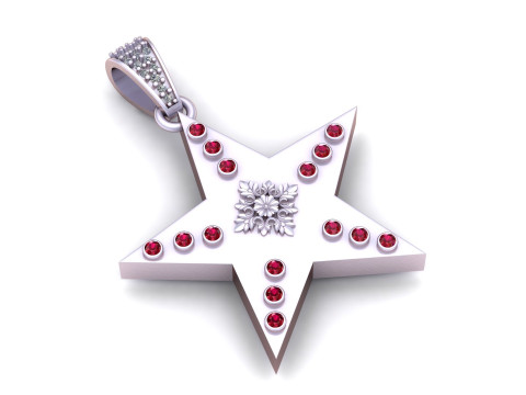 Star Pendant Modelo de Impressão 3D
