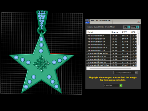Star Pendant Modelo de Impressão 3D