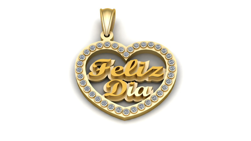 Heart Shaped Jewelry Modello di stampa 3D .c4d .max .obj .3ds .fbx .stl .blend