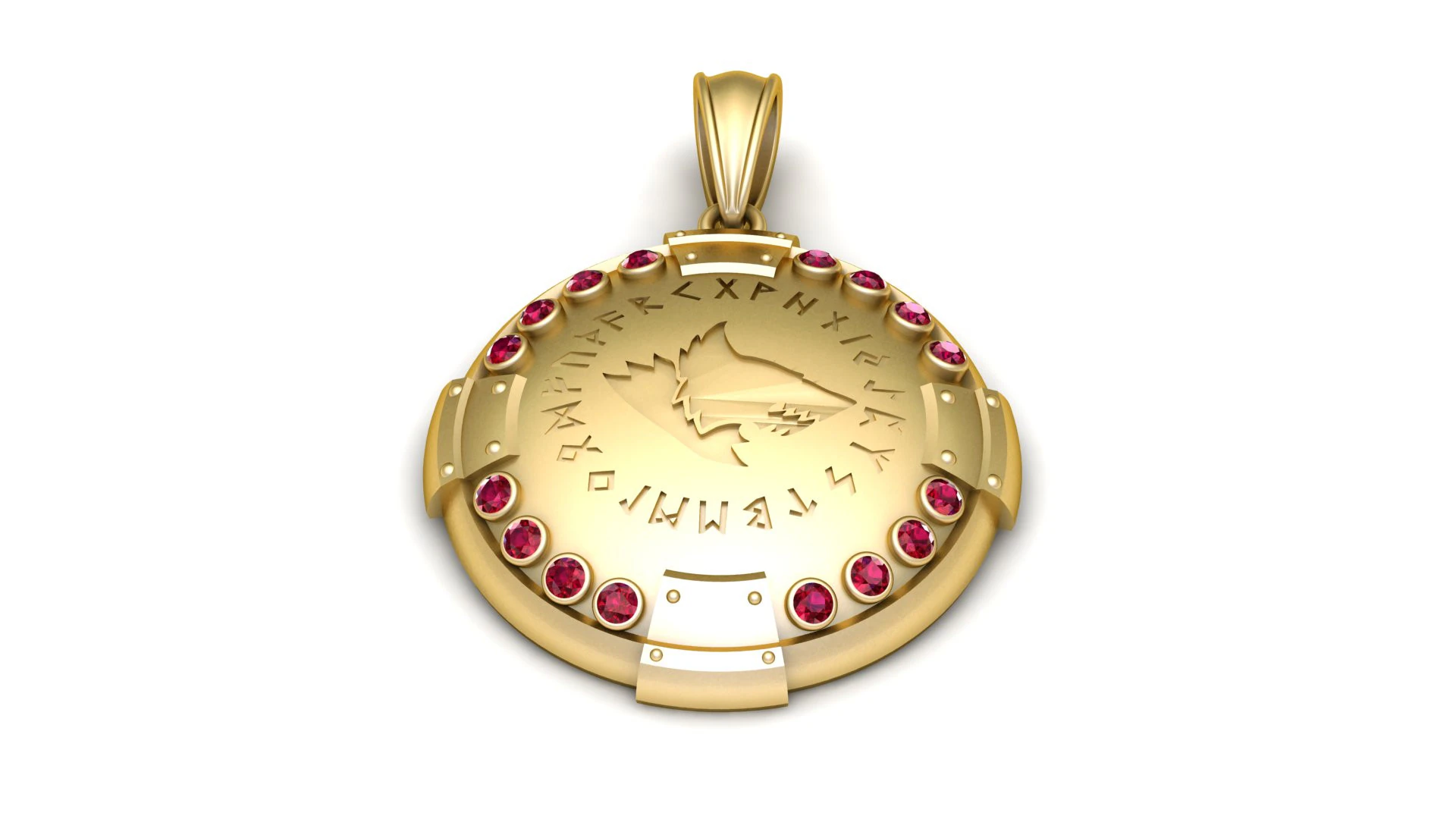 Handcrafted Gold Medallion 3D Print Model .c4d .max .obj .3ds .fbx .stl .blend