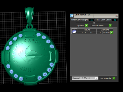 Handcrafted Gold Medallion 3D Print Model