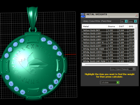 Handcrafted Gold Medallion 3D Print Model