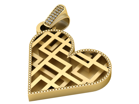 Diamond Bail Pendant 3D Print Model