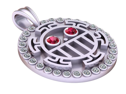 Anime Inspired Pendant 3D Print Model