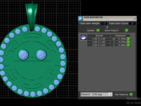 Anime Inspired Pendant 3D Принт Модель