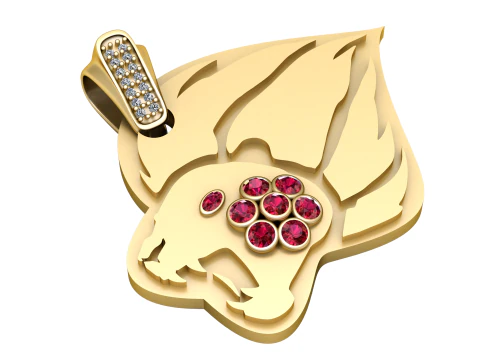 Lion Head Pendant 3D Print Model