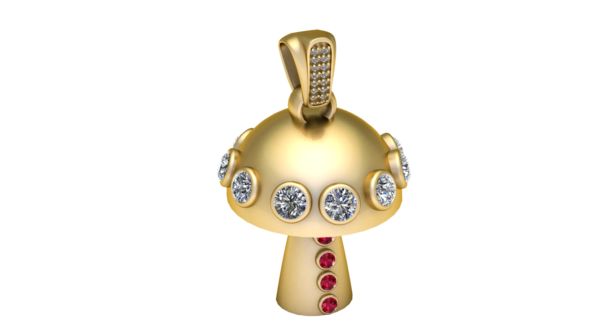 Mushroom Pendant 3D Print Model .c4d .max .obj .3ds .fbx .stl .blend 