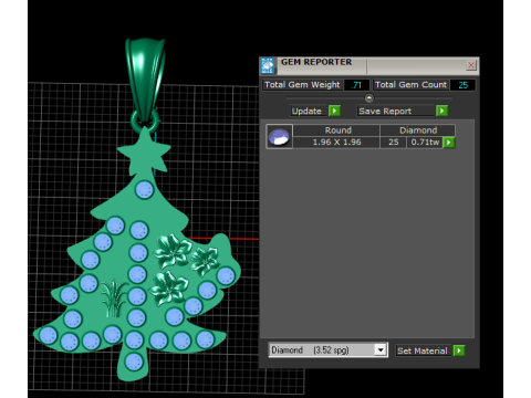 Christmas Tree Pendant 3D Print Model
