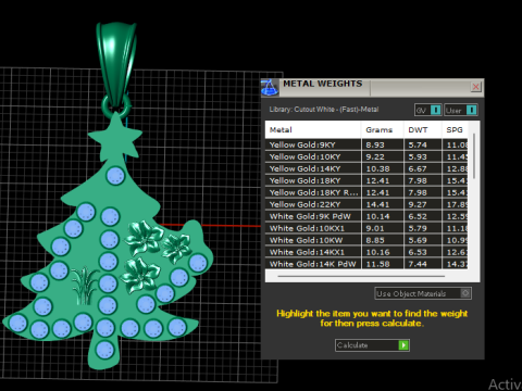 Christmas Tree Pendant 3D Print Model