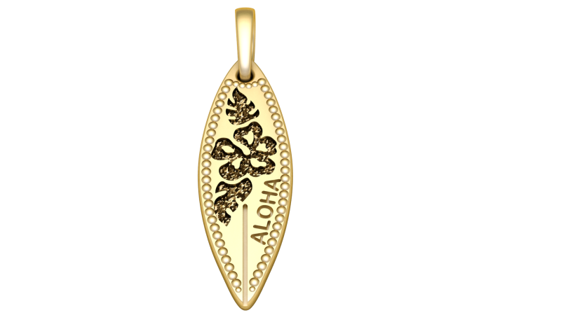 Vacation Inspired Pendant 3D Print Model .c4d .max .obj .3ds .fbx .stl .blend 