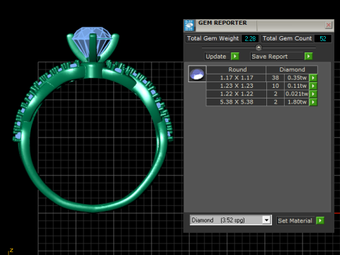 Ruby Engagement Ring Model do druku 3D