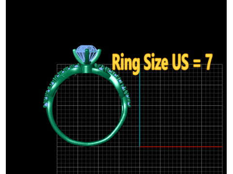 Ruby Engagement Ring Model do druku 3D