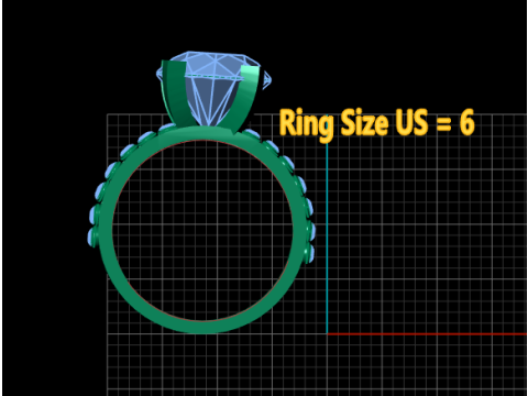 Double Band Ruby Ring 3D Baskı Modeli