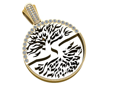 Anniversary Gift Pendant 3D Print Model