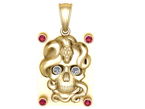 Skull pendant 3D Print Model